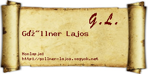 Göllner Lajos névjegykártya